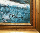 Antique Painting, Streetscape Oil Painting by Frank Renault, 1800s, Signed! - Old Europe Antique Home Furnishings