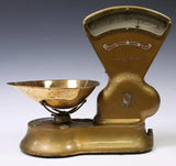 Antique Scales, Gilt Metal, English W & T Avery 'Autolever', #24490, Early 1900s - Old Europe Antique Home Furnishings