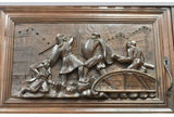 Antique Sideboard / Buffet Cabinet, Renaissance Revival Figural Carved, 1900's!! - Old Europe Antique Home Furnishings