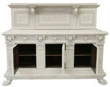 Antique Sideboard, Carved, Italian Renaissance Revival, Painted, Drawers, 20th! - Old Europe Antique Home Furnishings