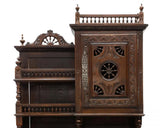 Antique Sideboard, Fine Breton, Foliate, Carved, Display, Gorgeous, 1800's!! - Old Europe Antique Home Furnishings