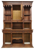 Antique Sideboard, Monumental French Renaissance Revival, Cornice, Gallery 1800s - Old Europe Antique Home Furnishings