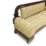 Antique Sofa, American Classical Mahogany, Tapestry Style Upholstery, C. 1840's! - Old Europe Antique Home Furnishings