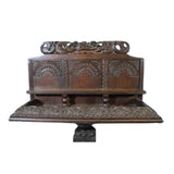 Antique Stand, Jacobean, Heavily Carved, Unusual Mahogany Stand, Gorgeous!! - Old Europe Antique Home Furnishings