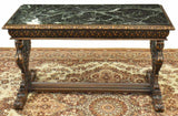Antique Table, Coffee, Renaissance Style Figured Carved Marble-Top, Gorgeous!! - Old Europe Antique Home Furnishings