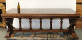 Antique Table, French Baroque, Carved, Griffin Base, Columnar Supports, 1800s!! - Old Europe Antique Home Furnishings