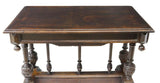 Antique Table, French Renaissance Revival Carved Walnut, Handsome, 1800's!! - Old Europe Antique Home Furnishings