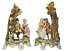 Antique Vases, Pair, Majolical Continental Figural Spill Vases, 19th C. 1800's! - Old Europe Antique Home Furnishings