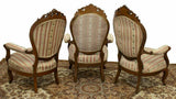 Antique Armchairs, Victorian, Parlor, 19th C., 1800s, Charming Set of Three!! - Old Europe Antique Home Furnishings