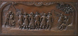 Antique Bed, French Breton, Figural & Foliate, Carved Oak, Spindled, E. 1900s!! - Old Europe Antique Home Furnishings