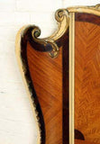 Antique Bed, Full Size, and Nightstand French Style Satinwood, Painted, 1930's, Gorgeous Set - Old Europe Antique Home Furnishings