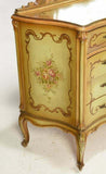 Antique Bedroom Suite, Bed and Dresser, Venetian Louis XV Style Paint Decorated, Gorgeous! - Old Europe Antique Home Furnishings