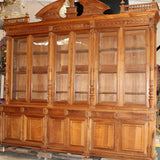 Antique Bookcase, Monumental French Renaissance, 6 Doors with Columns, 1800s! - Old Europe Antique Home Furnishings
