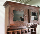 Antique Cabinet, Display, Louis XV Style Normandy Buffet Deux Corps, Handsome!! - Old Europe Antique Home Furnishings