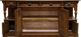 Antique Cabinet, Sideboard, Sid Hunt, French Marble-Top Walnut, 1800s, Gorgeous! - Old Europe Antique Home Furnishings