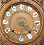 Antique Clock, Longcase, Bellanger, French Carved Walnut, Pendulum, 1800s ! - Old Europe Antique Home Furnishings
