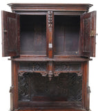 Antique Cupboard, French Gothic Revival, Carved, Credence, 18th C, 1700s!! - Old Europe Antique Home Furnishings