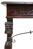 Antique Desk, Library, Carved, Spanish Renaissance Revival, 1800s!! - Old Europe Antique Home Furnishings