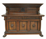 Antique Dining Set, Sideboards, Table, Renaissance Revival Carved Walnut, Gorgeous Set!! - Old Europe Antique Home Furnishings