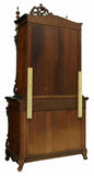 Antique Display / Bookcase, Rococo, Victorian, Walnut Cabinet Sideboard, 1800's! - Old Europe Antique Home Furnishings