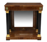 Antique Empire Console, Pier Mirror, Continental, Gilt Bronze, Ormolu, 1800's - Old Europe Antique Home Furnishings
