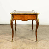 Antique French Desk, Plat, Louis XV Style Bureau, Parquetry Inlaid, 1800's!! - Old Europe Antique Home Furnishings