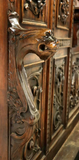 Antique Hall Tree, Italian Renaissance Revival, Carved Wood, Crest, Walnut, 1800 - Old Europe Antique Home Furnishings