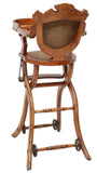Antique Highchair, English, Victorian, Oak, Child's Metamorphic, 1800's, 19th C - Old Europe Antique Home Furnishings