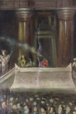 Antique Painting, Oil, After Schussele King Solomon & The Iron Worker, 1800s! - Old Europe Antique Home Furnishings