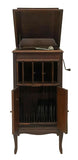 Antique Phonograph, Columbia Grafonola, American Oak, Hand Crank, Records, 1900s - Old Europe Antique Home Furnishings