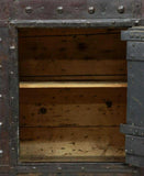 Antique Safe, Continental Iron Hobnail Studded, 58 Ins., 1600's / 1700's! - Old Europe Antique Home Furnishings