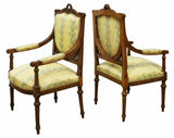 Antique Salon Set, Louis XVI Style Upholstered Salon Settee Sofa With 2 Chairs!! - Old Europe Antique Home Furnishings