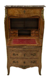 Antique Secretaire A Abattant, Desk, Louis XV Style Marble-Top, Early 1900s! - Old Europe Antique Home Furnishings