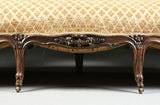 Antique Settee, Louis XV Style Rosewood Settee, Triple Crest, Scrolls, 1840-1870, 19th C. - Old Europe Antique Home Furnishings