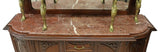 Antique Sideboard, Italian Art Nouveau Mahogany Swan, Gilt Metal, Early 1900's!! - Old Europe Antique Home Furnishings
