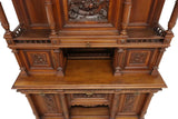 Antique Sideboard, Monumental French Renaissance Revival, Cornice, Gallery 1800s - Old Europe Antique Home Furnishings