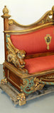 Antique Sofa, Exceptional, Italian Carved Walnut with Griffins, 19th C 1800s!! - Old Europe Antique Home Furnishings