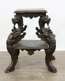 Antique Table, Occasional, Side, Renaissance Revival Griffin Carved Oak, Beauty!! - Old Europe Antique Home Furnishings