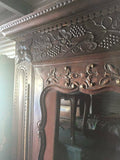 Antique Armoire or Bookcase, French Henri II Style Carved Oak,19th C., 1800's! - Old Europe Antique Home Furnishings