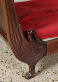 Antique Bed, Day Bed, French Empire Style, Mahogany, Bronze Swan Mount, 1800's!! - Old Europe Antique Home Furnishings