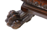 Antique Bookcase, Italian Renaissance Revival, Carved, Walnut, Early 1900s! - Old Europe Antique Home Furnishings