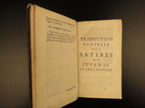 Antique Books, Mythology Rome, Juvenal Poetry Satires Stoic Philosophy, 1690!! - Old Europe Antique Home Furnishings