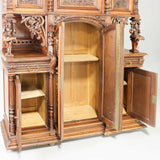 Antique Buffet, Sideboard Renaissance Style Heavily Carved Walnut, 19th / 20th C - Old Europe Antique Home Furnishings