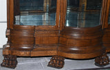 Antique Cabinet, Glass Display, Large, Windowed, Carved, Museum Quality, 1800s! - Old Europe Antique Home Furnishings
