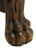 Antique Chairs, Side, Four French Carved Oak Side Paw Foot, Upholstered, 1800s!! - Old Europe Antique Home Furnishings