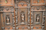 Antique Cupboard, Cabinet, Heavily Carved Continental Court, 17-18th C., Gorgeous!! - Old Europe Antique Home Furnishings