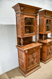 Antique Cupboards, French Matched Pair, Carved Wood, 92 1/2 H., Set of 2, 1800s! - Old Europe Antique Home Furnishings