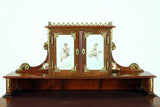 Antique Desk, Writing Continental, Bronze Mounts, Porcelain Plaques, 1800's!! - Old Europe Antique Home Furnishings
