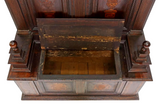 Antique Hall Bench, Cassapanca, Italian Marquetry, Fluted Pilasters, 1700's! - Old Europe Antique Home Furnishings