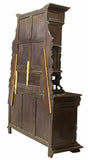 Antique Hunt Sideboard, French Well-Carved Oak Hunt with Game Birds, 1800's! - Old Europe Antique Home Furnishings